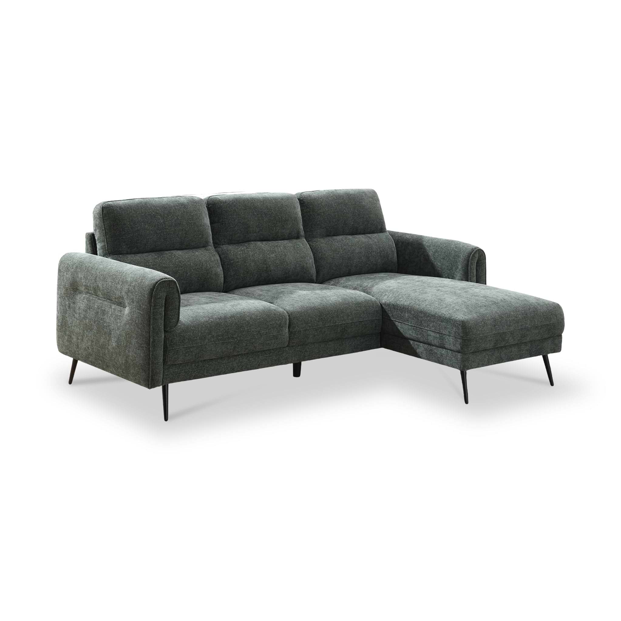 Lindell Chaise Sofa RH Facing Moss Angle1 from Roseland Furniture