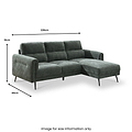 Lindell Chaise Sofa RH Facing Moss Angle1 from Roseland Furniture