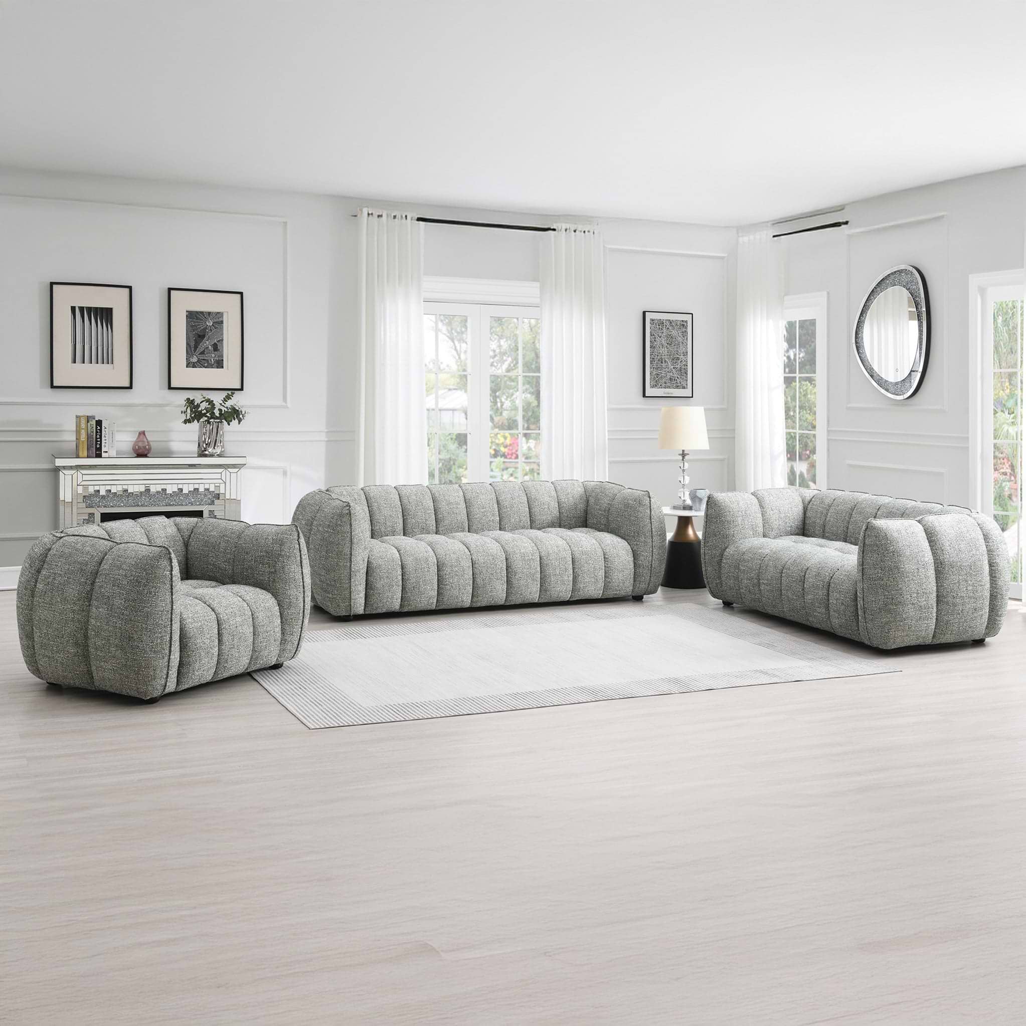 Arcot 2 Seater Sofa for Living Room | Moss or Pale Green | Roseland