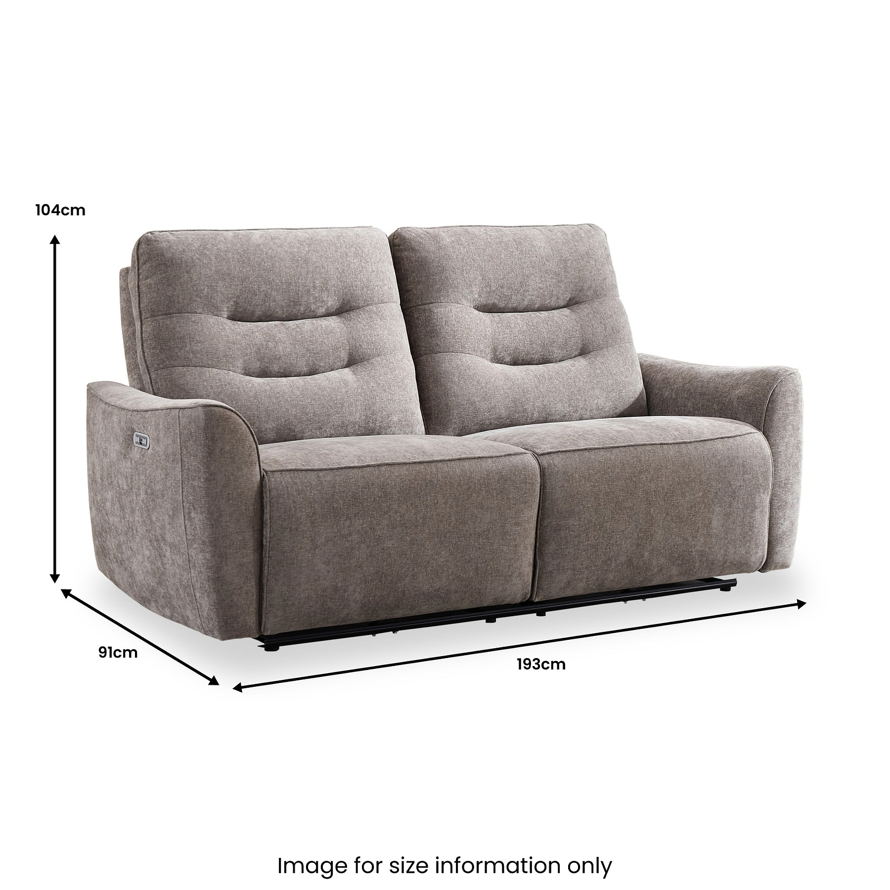 Alton 3 Seater Power Recliner Sofa Angle1 from Roseland Furniture