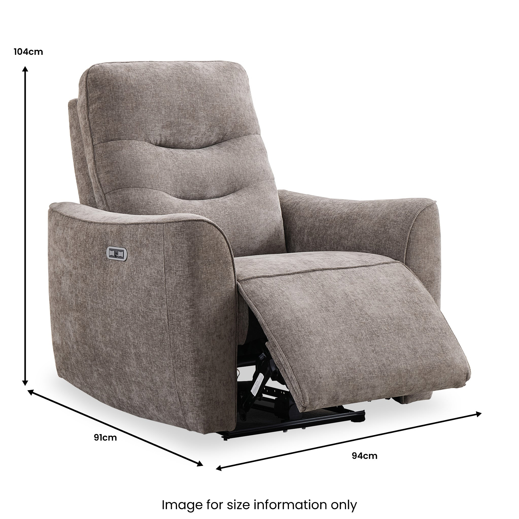 Alton Power Recliner Armchair Size1 from Roseland Furniture
