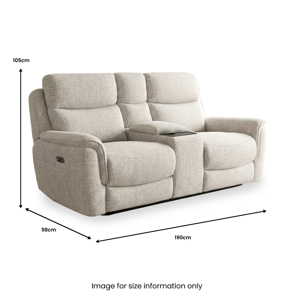 Adrenne Power Recliner 2 Seater Sofa with Console from Roseland Furniture