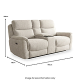 Adrenne Power Recliner 2 Seater Sofa with Console from Roseland Furniture