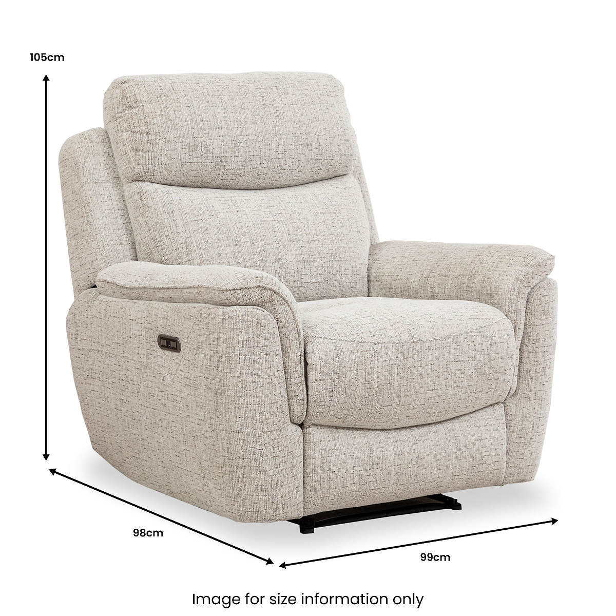 Adrenne Power Recliner Armchair Angle1 from Roseland Furniture