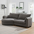 Avier Chaise Sofa LHF Stone Angle1 from Roseland Furniture