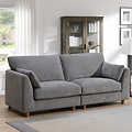 Avier 3 Seater Sofa Stone Angle1 from Roseland Furniture