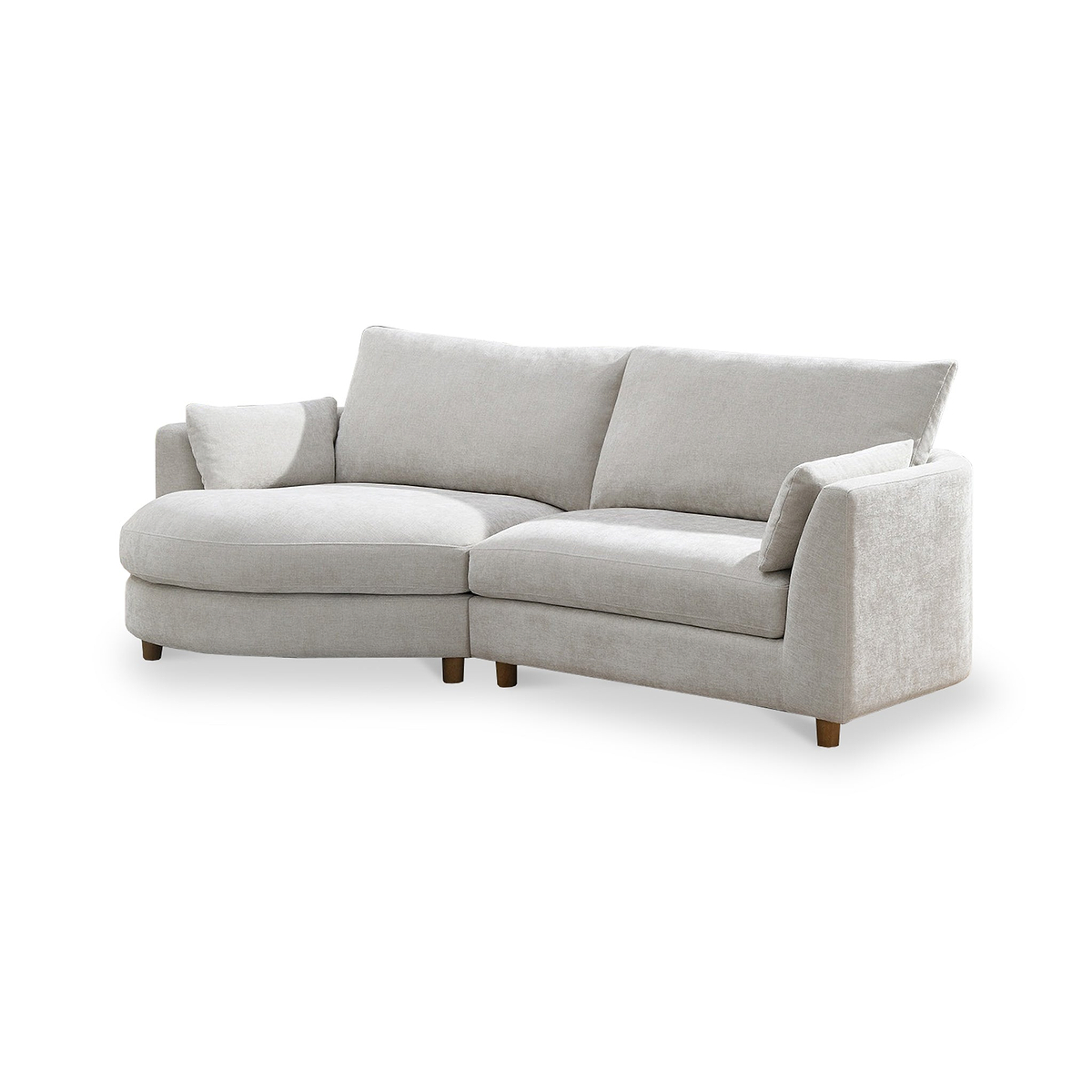 Avier Chaise Sofa LHF Pearl Size1 from Roseland Furniture