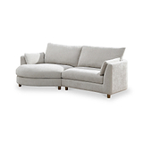 Avier Chaise Sofa LHF Pearl Size1 from Roseland Furniture