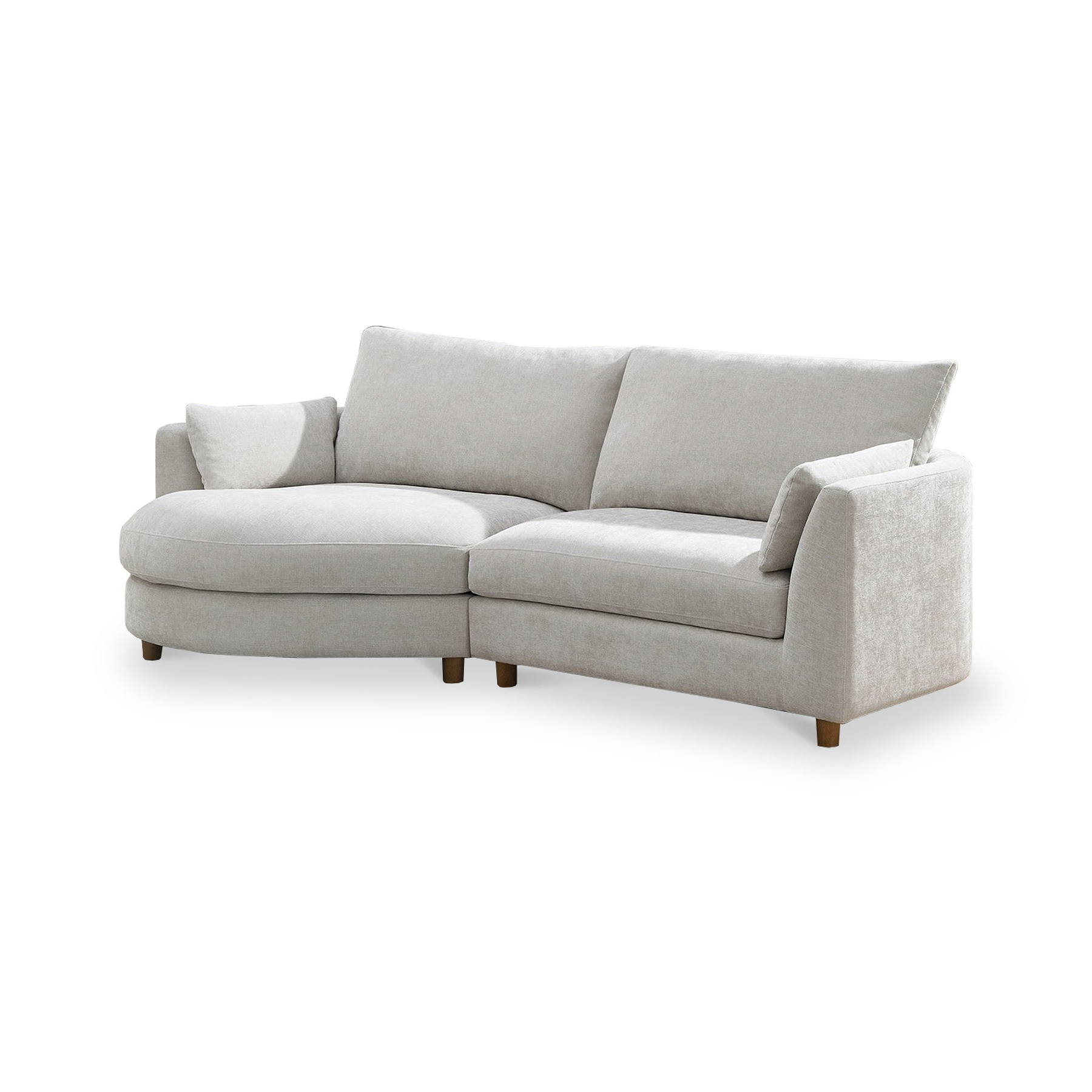 Avier Chaise Sofa LHF Pearl Size1 from Roseland Furniture