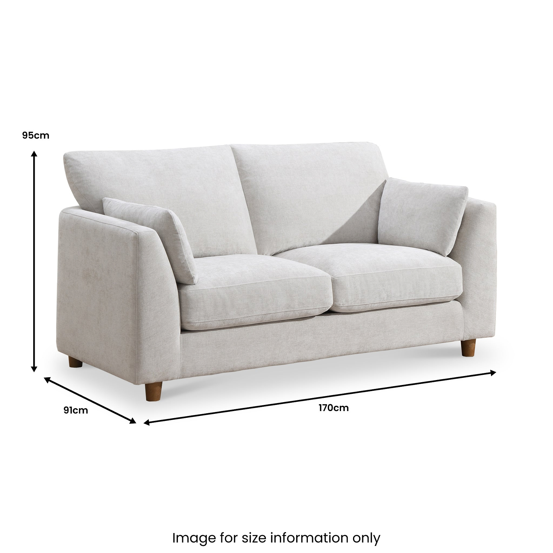 Avier 2 Seater Sofa Pearl Size1 from Roseland Furniture