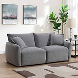 Novelle 3 Seater Sofa Light Grey Size1 from Roseland Furniture