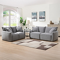 Novelle 3 Seater Sofa Light Grey Size1 from Roseland Furniture