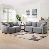 Novelle 3 Seater Sofa Light Grey Size1 from Roseland Furniture