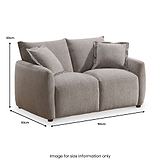 Novelle 2 Seater Sofa Stone Angle1 from Roseland Furniture