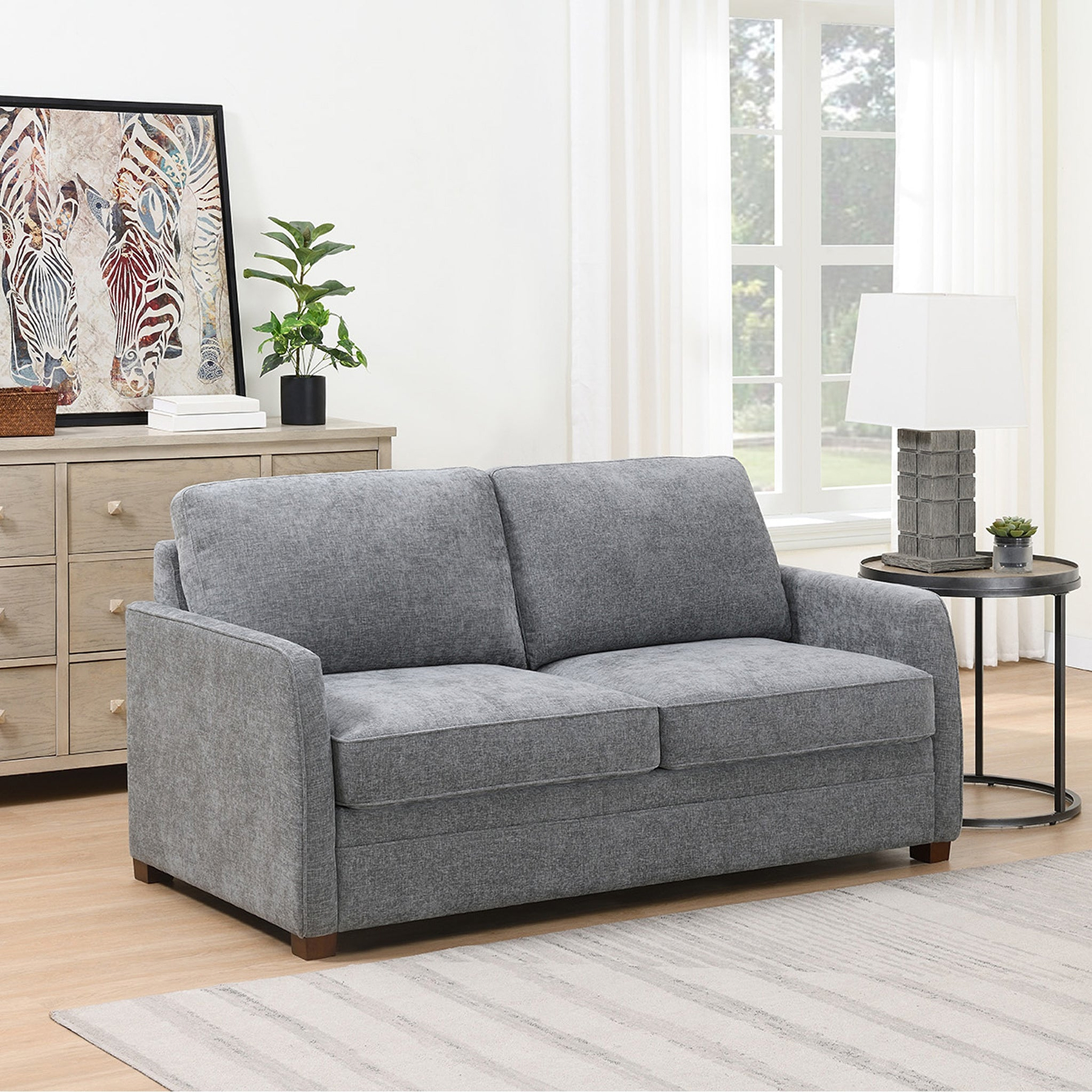 Denham 2 Seater Sofa Bed Grey Size1 from Roseland Furniture