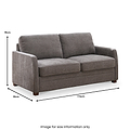 Denham 2 Seater Sofa Bed Stone Size1 from Roseland Furniture