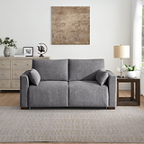 Lior 2 Seater Sofa Bed Light Grey Angle1 from Roseland Furniture