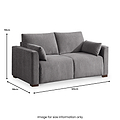 Lior 2 Seater Sofa Bed Light Grey Angle1 from Roseland Furniture