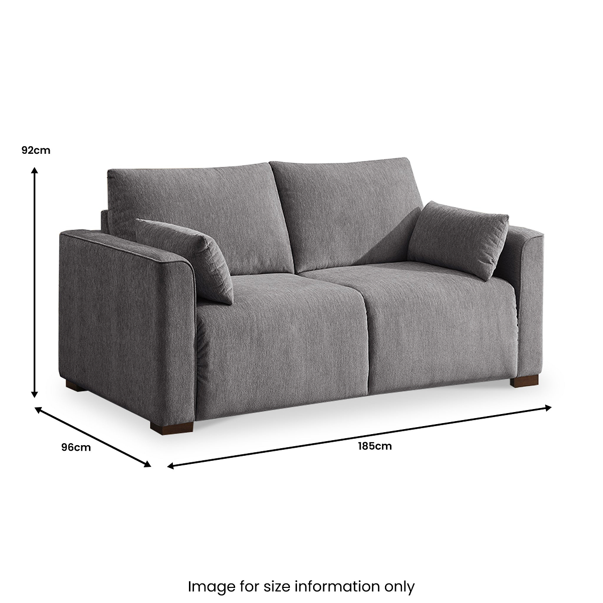 Lior 2 Seater Sofa Bed Light Grey Angle1 from Roseland Furniture