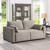 Lior 2 Seater Sofa Bed Stone Size1 from Roseland Furniture
