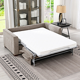 Lior 2 Seater Sofa Bed Stone Size1 from Roseland Furniture