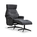 Marlowe Swivel Chair and Footstool Grey Size1 from Roseland Furniture