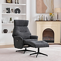 Marlowe Swivel Chair and Footstool Grey Size1 from Roseland Furniture