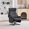 Marlowe Swivel Chair and Footstool Grey Size1 from Roseland Furniture