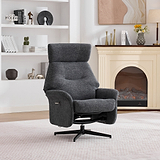 Marlowe Swivel Chair and Footstool Grey Size1 from Roseland Furniture