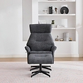 Marlowe Swivel Chair and Footstool Grey Size1 from Roseland Furniture