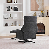 Marlowe Swivel Chair and Footstool Grey Size1 from Roseland Furniture