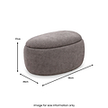 Kensal Storage Ottoman Small Stone Size1 from Roseland Furniture
