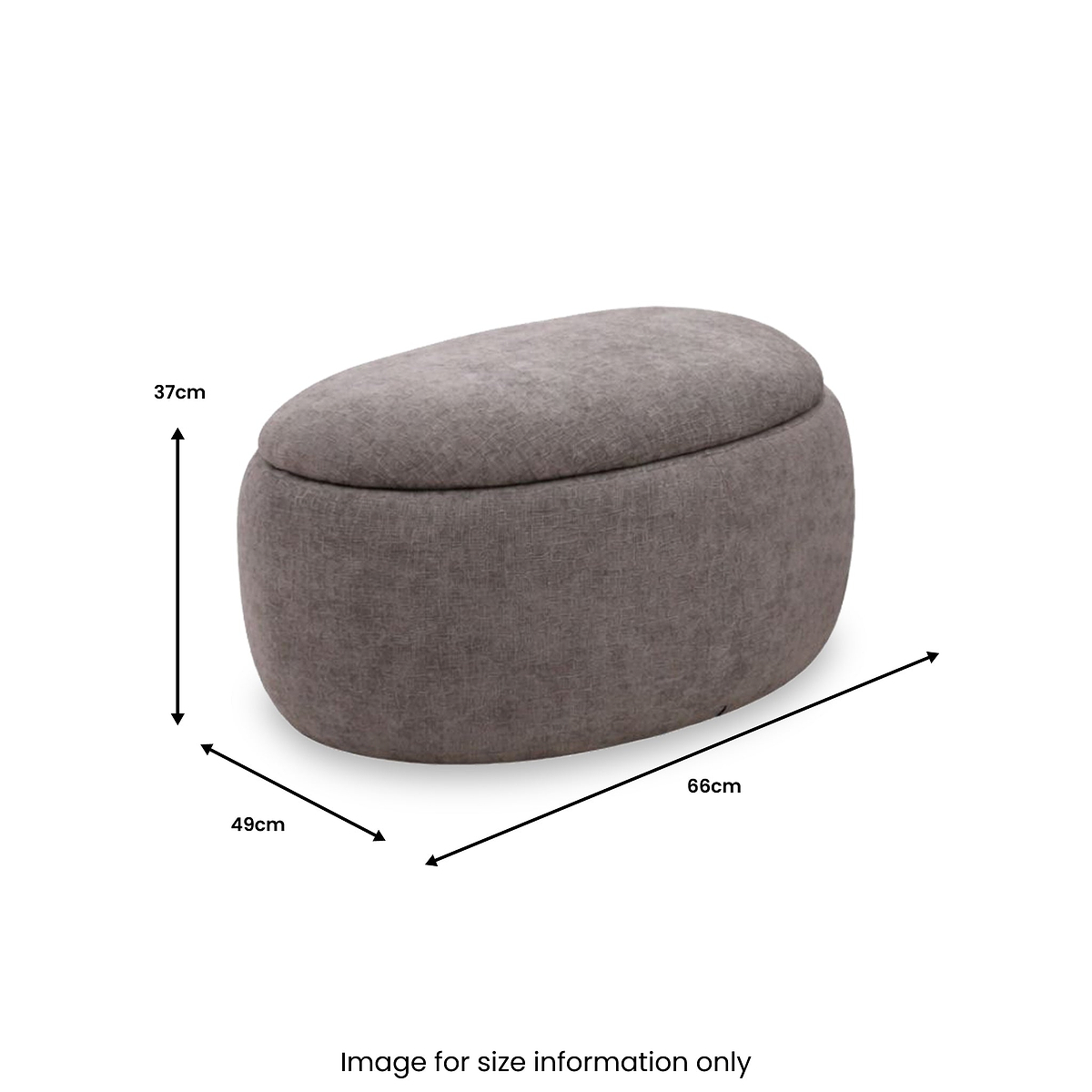 Kensal Storage Ottoman Small Stone Size1 from Roseland Furniture