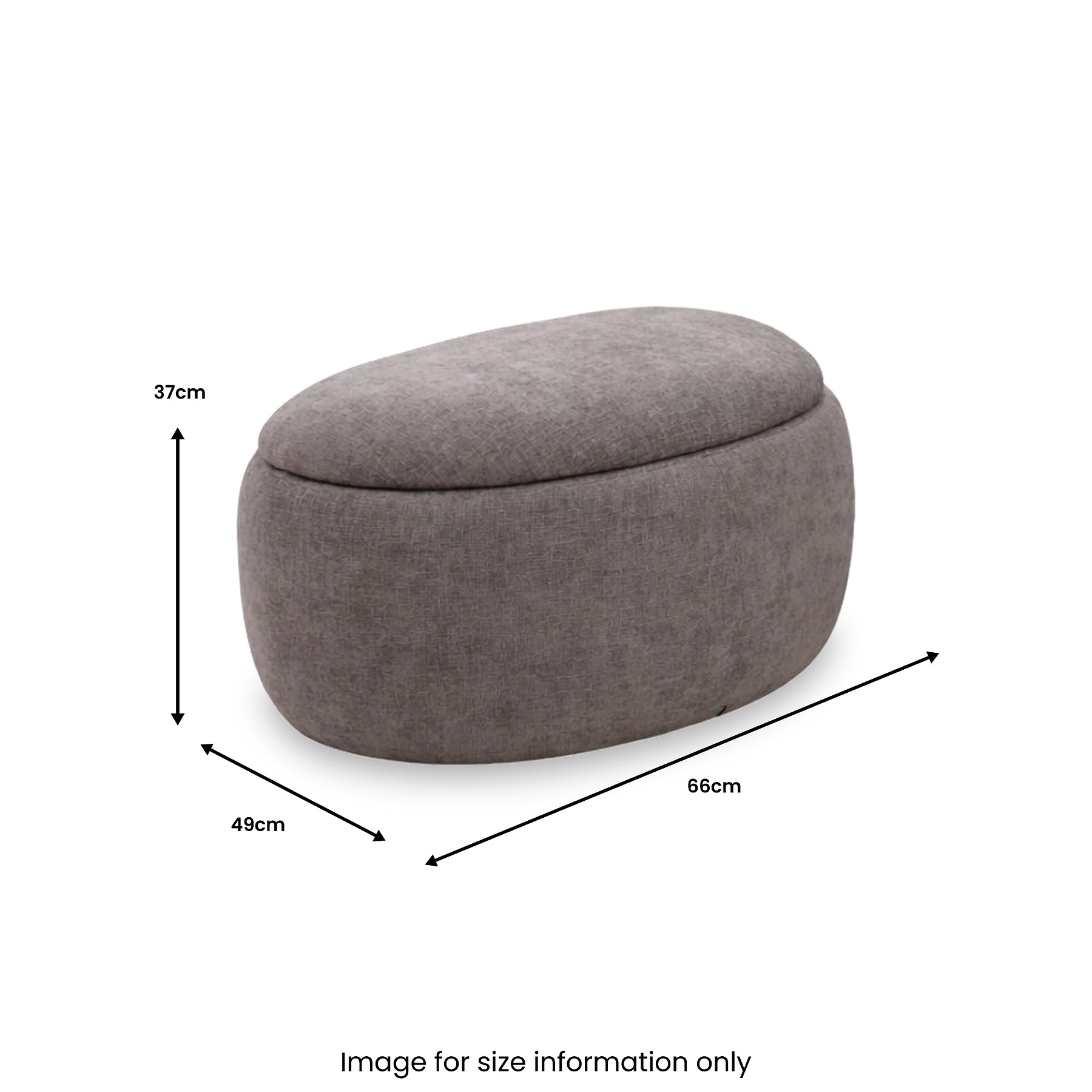 Kensal Storage Ottoman Small Stone Size1 from Roseland Furniture