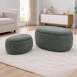Kensal Storage Ottoman Small Winter Moss Angle1 from Roseland Furniture