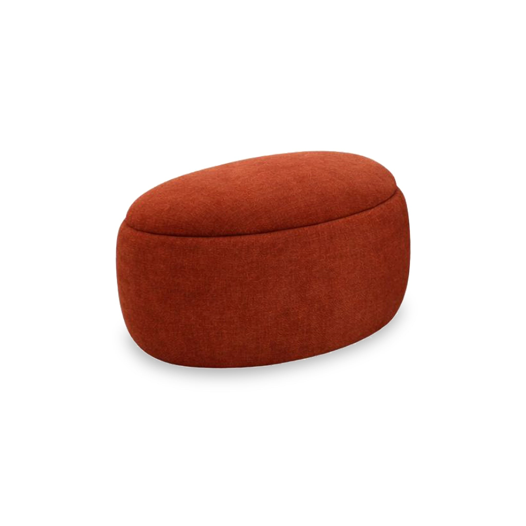 Kensal Storage Ottoman Small Deep Terra Angle1 from Roseland Furniture