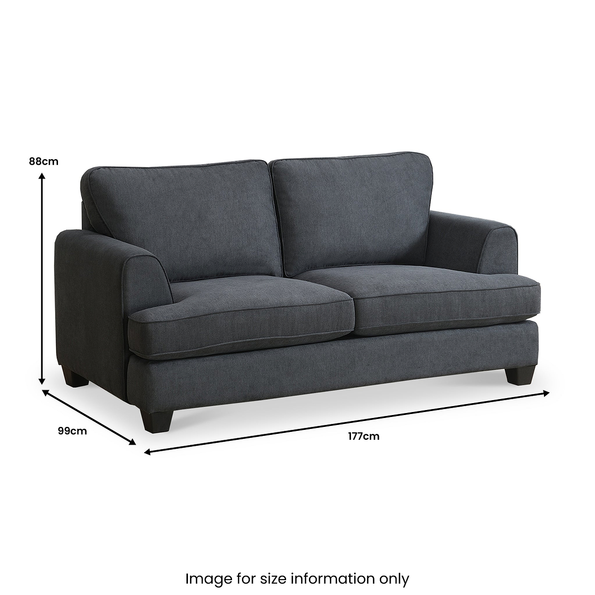 Hebden 2 Seater Sofa Graphite from Roseland Furniture