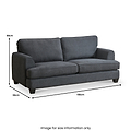 Hebden 3 Seater Sofa Graphite from Roseland Furniture