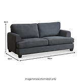 Hebden 3 Seater Sofa Graphite from Roseland Furniture