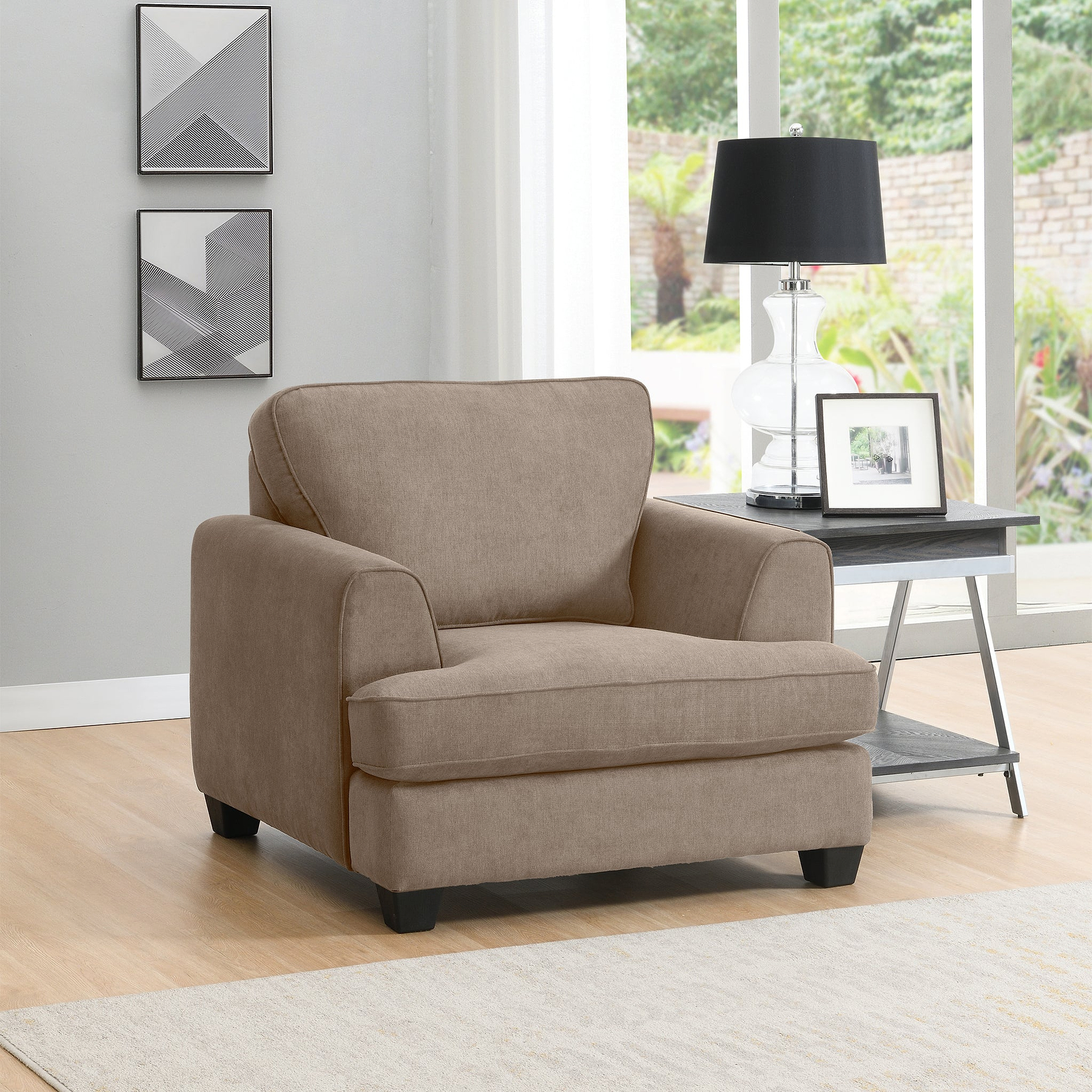 Hebden Armchair Taupe from Roseland Furniture