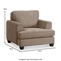 Hebden Armchair Taupe from Roseland Furniture