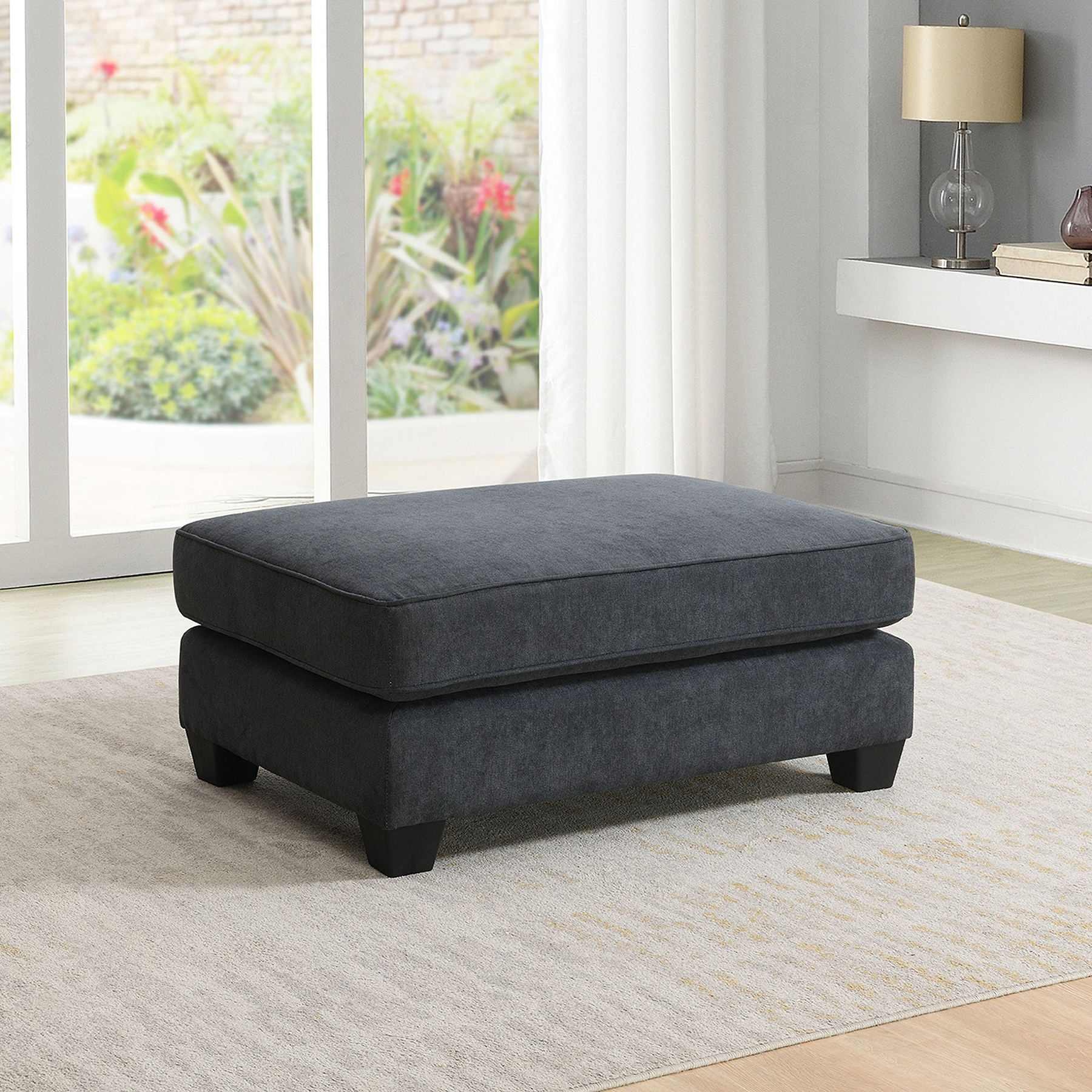 Hebden Footstool Graphite from Roseland Furniture