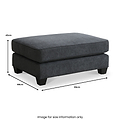 Hebden Footstool Graphite from Roseland Furniture