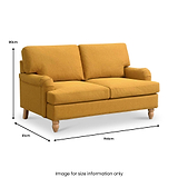 Ripon 2 Seater Sofa Mustard from Roseland Furniture