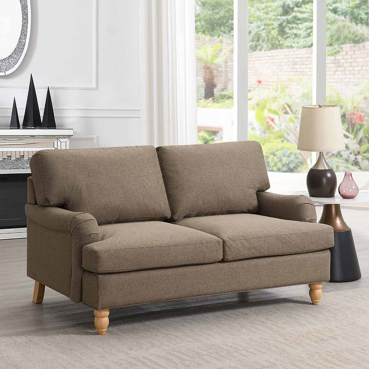 Ripon 2 Seater Sofa Taupe from Roseland Furniture