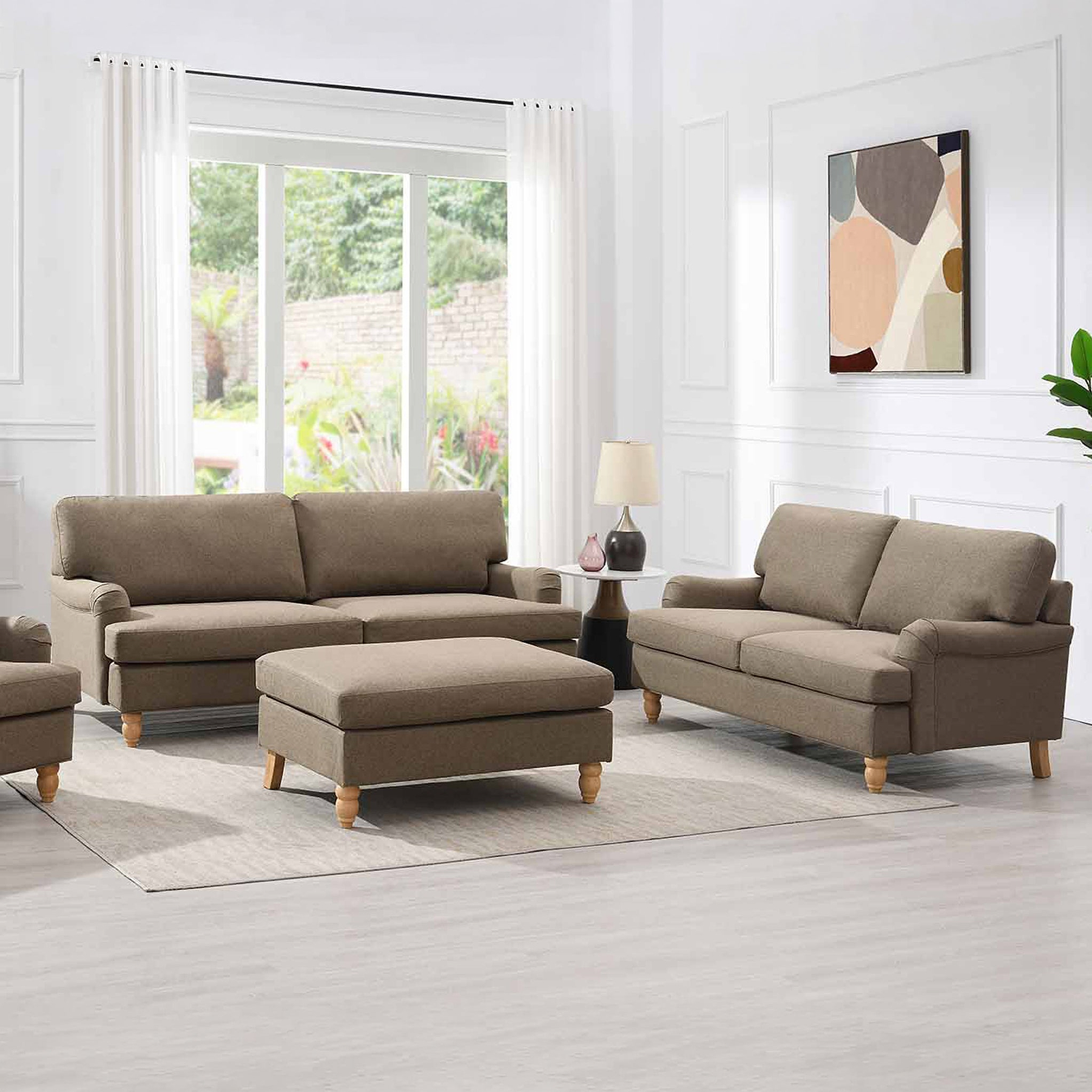 Ripon 2 Seater Sofa Taupe from Roseland Furniture