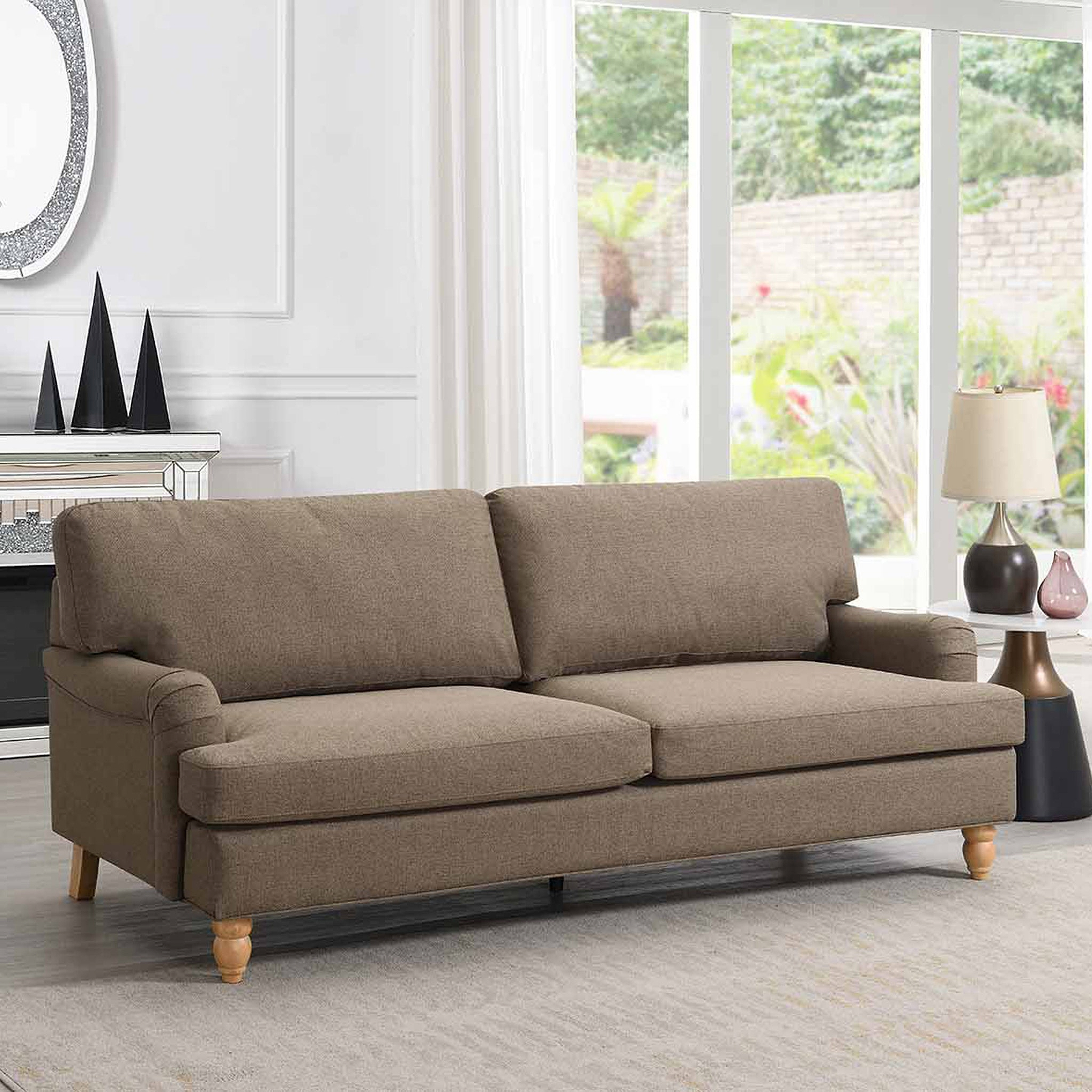 Ripon 3 Seater Sofa Taupe from Roseland Furniture