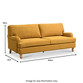Ripon 3 Seater Sofa Mustard from Roseland Furniture