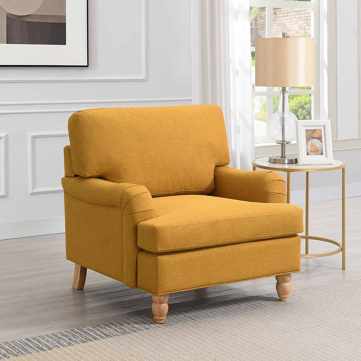 Ripon Armchair Mustard from Roseland Furniture