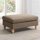 Ripon Footstool Taupe from Roseland Furniture